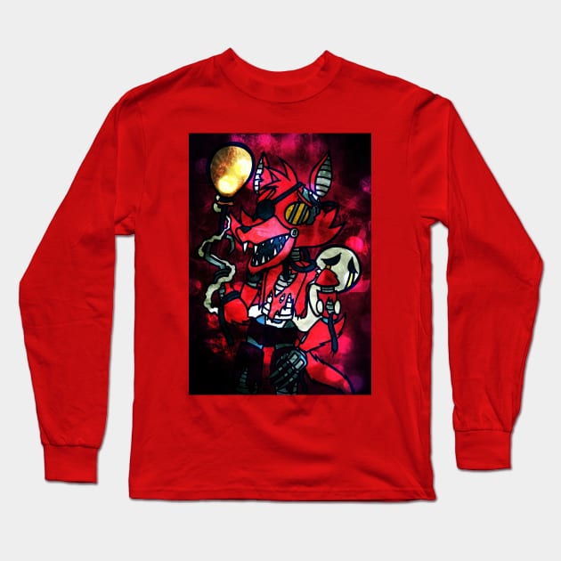 FNAF - Foxy Was My Favourite Long Sleeve T-Shirt by ScribbleSketchScoo